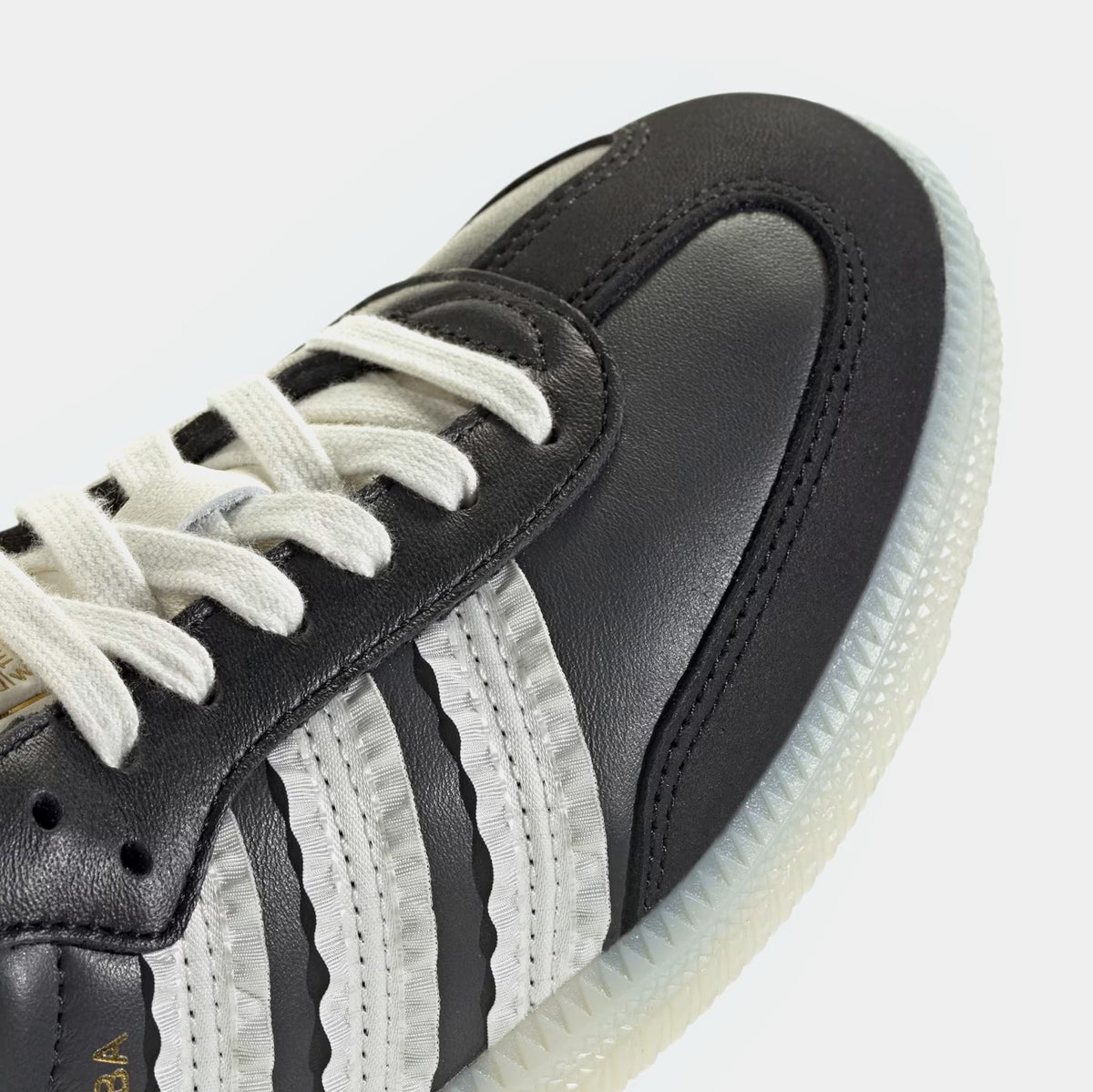 Samba OG Ruffled 3 Stripes Womens Lifestyle Shoes (Carbon/Off White/Core Black)