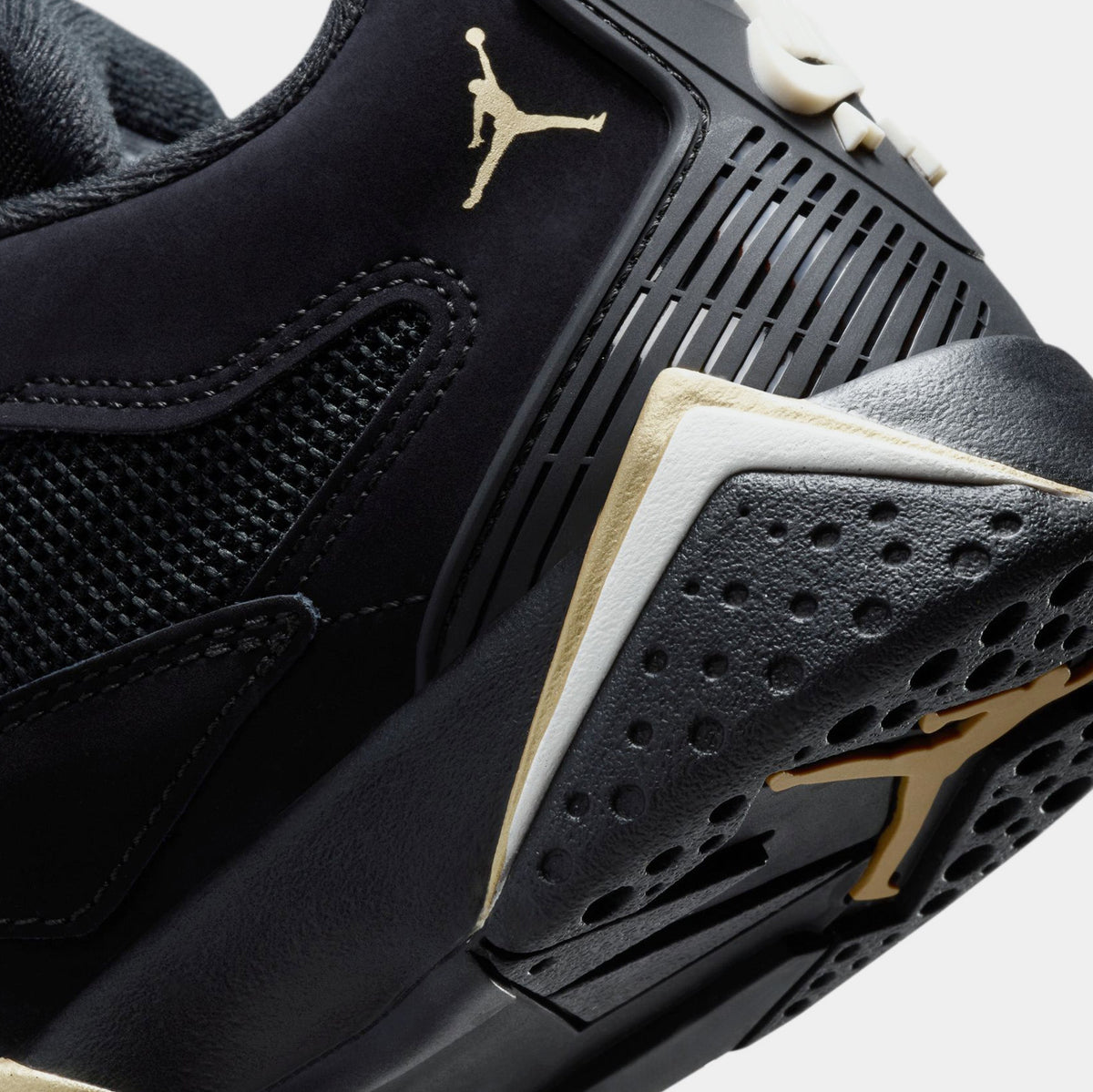 MVP 92 Grade School Basketball Shoes (Black/Metallic Gold/Sail)