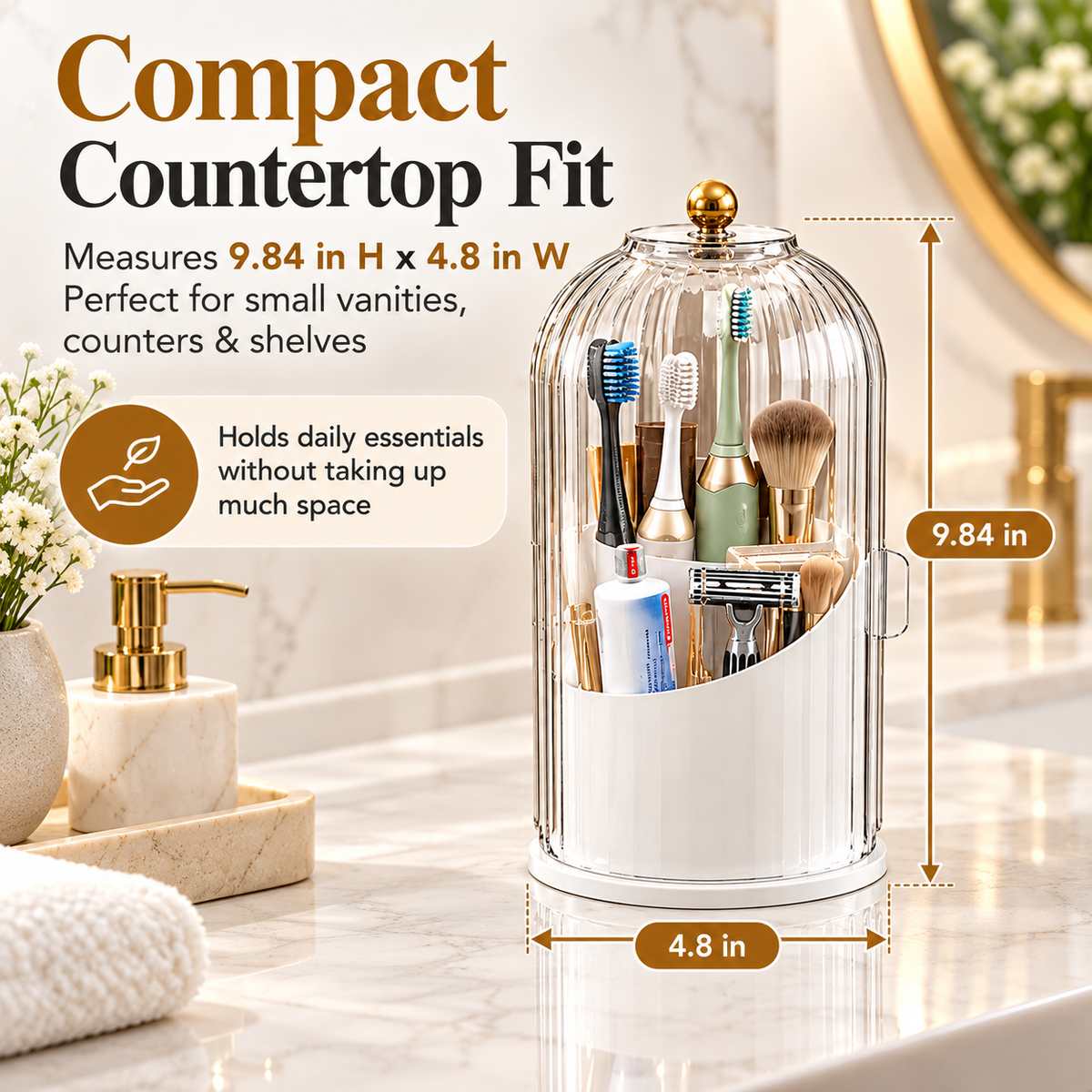 Durable Modern Acrylic Rustproof Toothbrush Holder