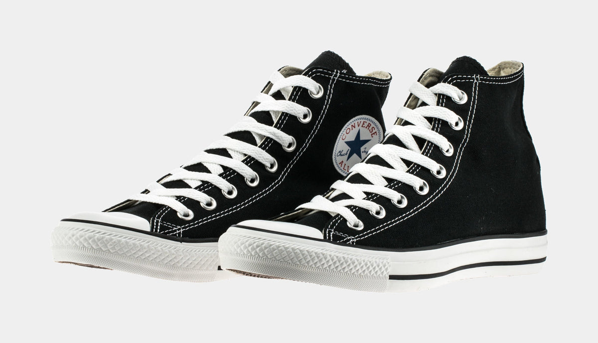 Chuck Taylor All Star Classic Colors High Solid Canvas Mens Lifestyle Shoes (Black)