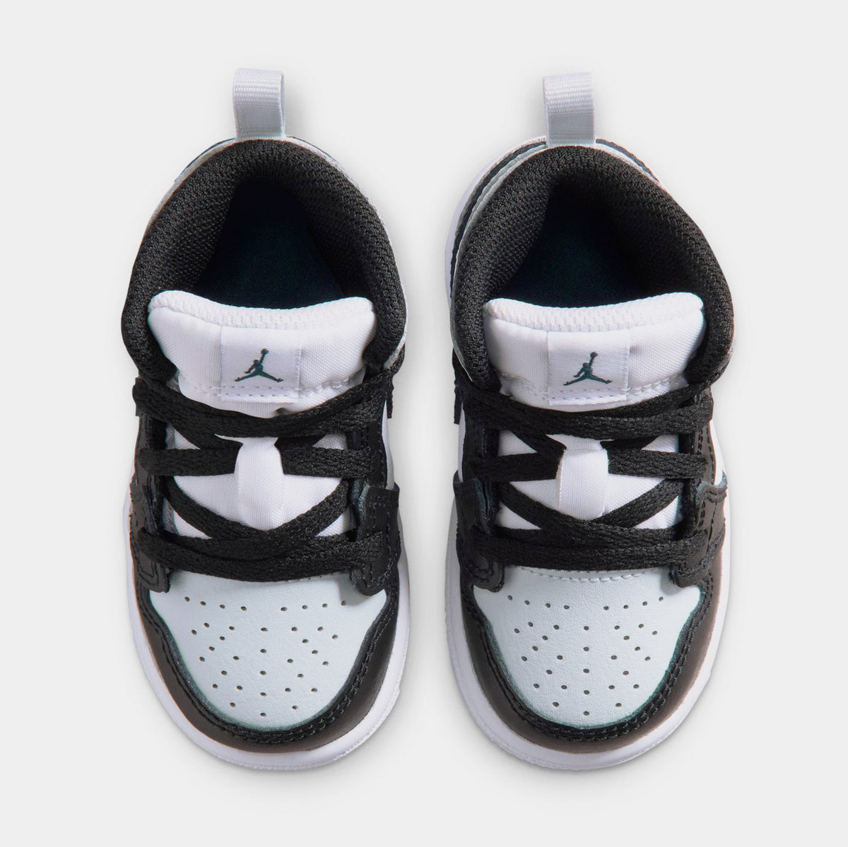 Air Jordan 1 Mid Infant Toddler Lifestyle Shoes (Black/Black/Aura/Squadron/Blue)