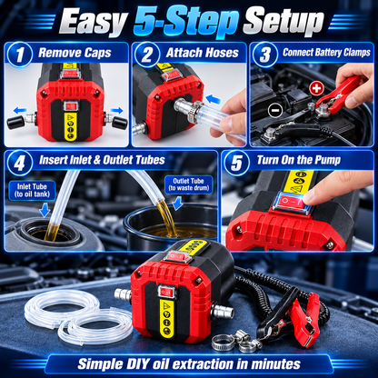 12V 80W Oil Extractor Pump, Oil Removal Transfer Suction Pump for Fluid Change