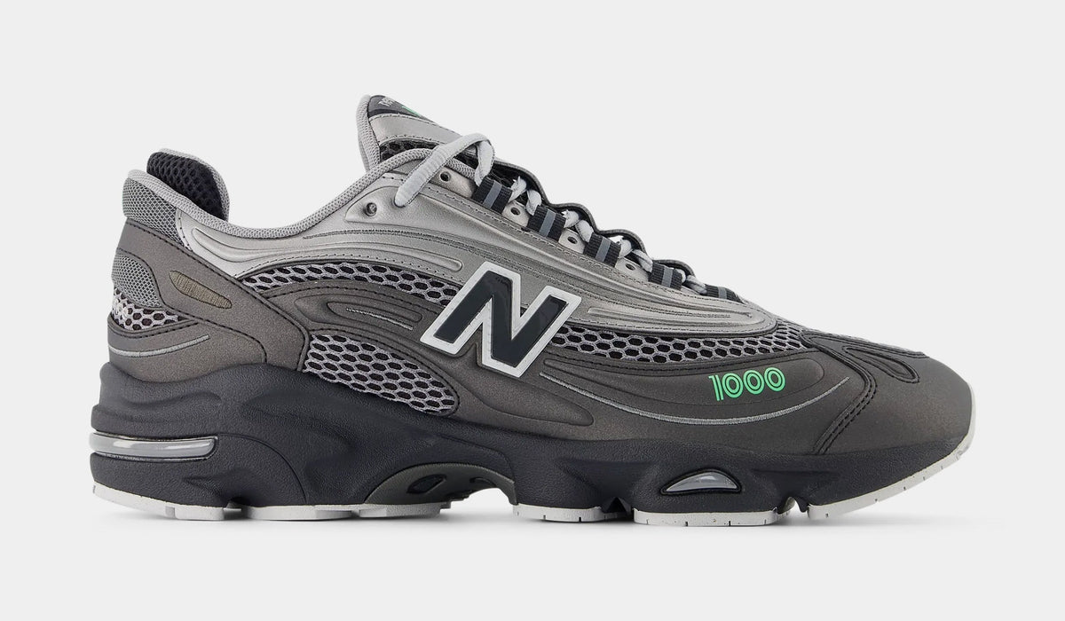 1000 Mens Running Shoes (Dark Silver Metallic/Lime Leaf)