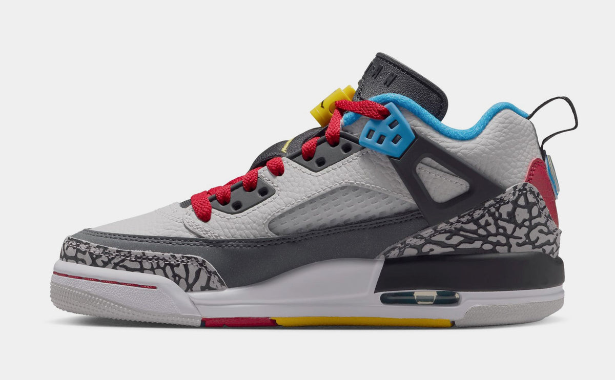 Spizike Low SE Grade School Lifestyle Shoes (Neutral Grey/Surf Blue/Dark Shadow/Varsity Maize)