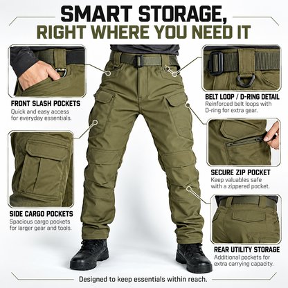 Men's Fleece-Lined Tactical Cargo Pants