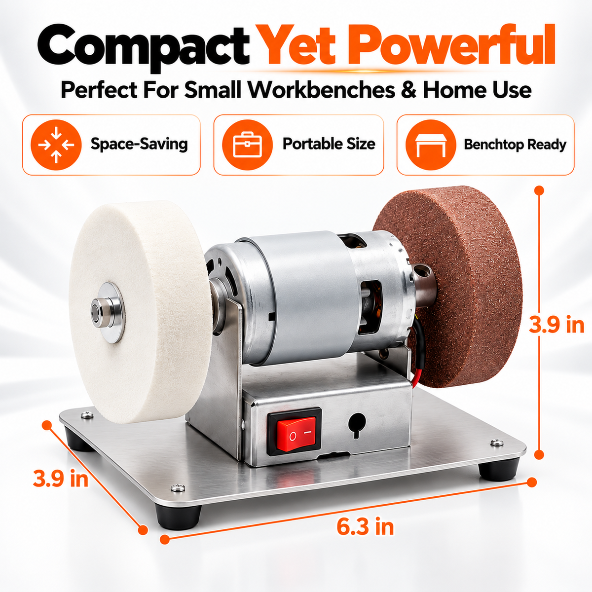 100W Mini Grinder 12-Speed 3000-6000RPM Electric Benchtop Sande