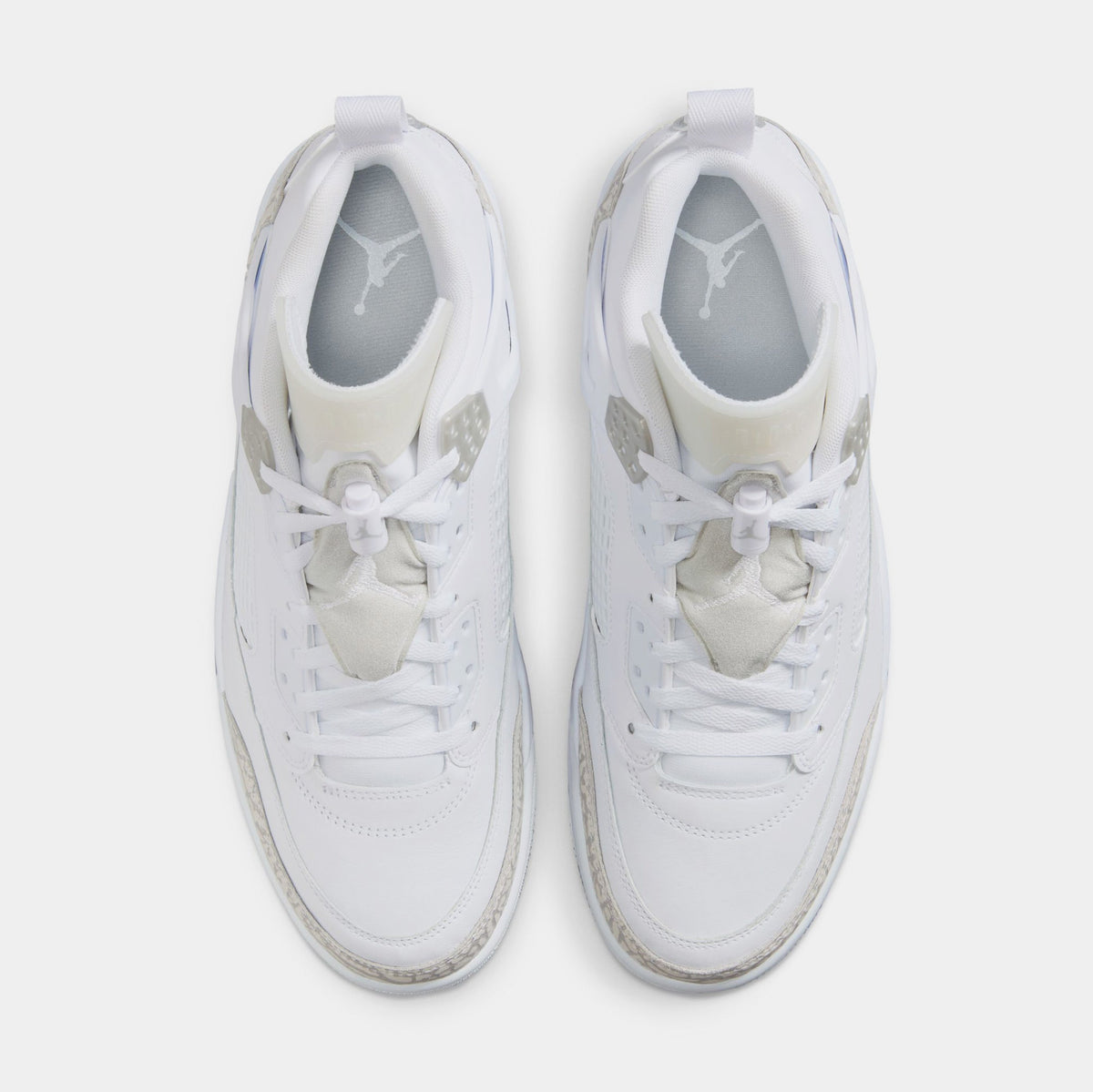 Spizike Low Mens Basketball Shoes (White/Metallic Silver/Barely Blue/Neutral Grey)