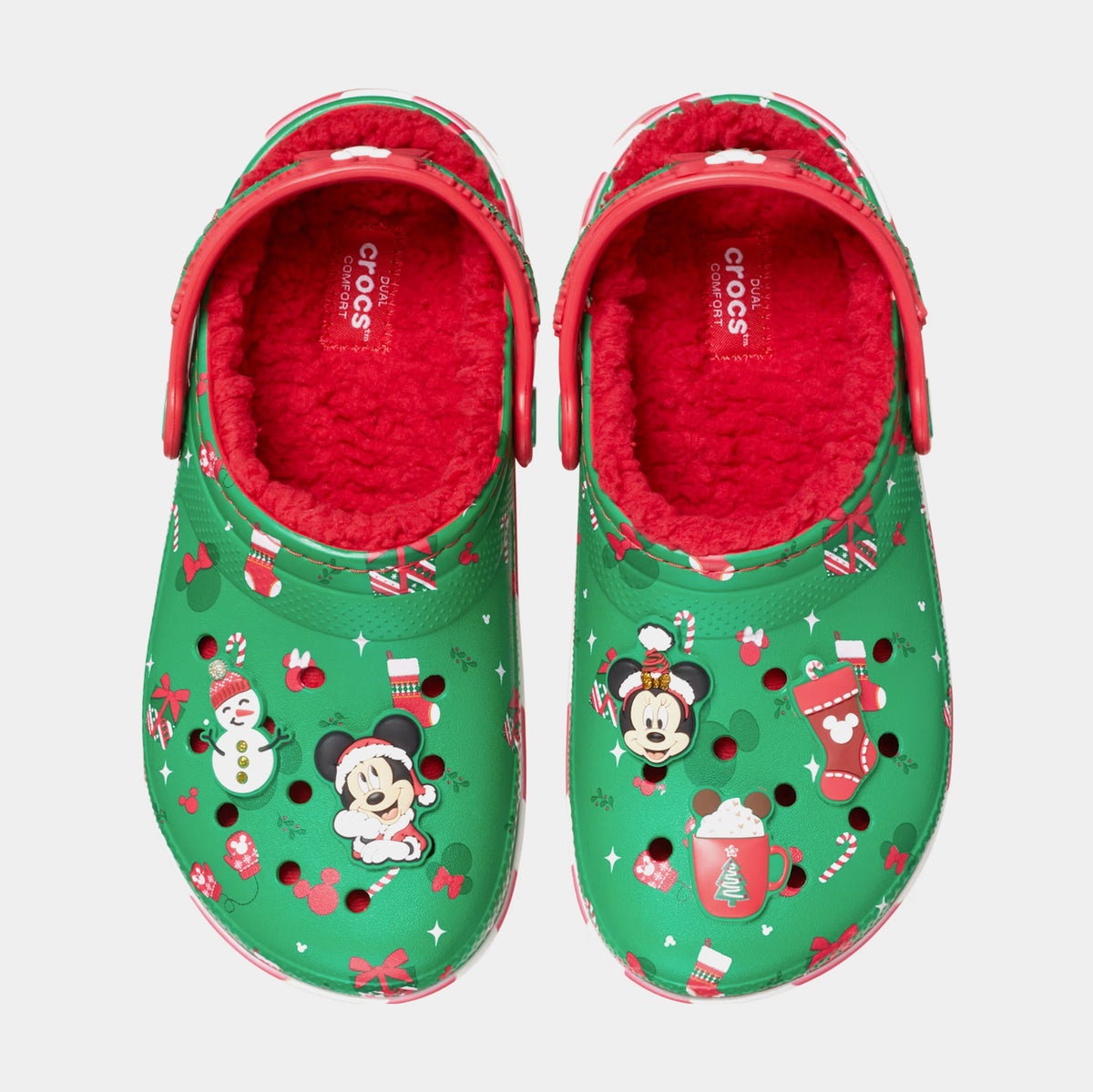 Disney Mickey Holiday Classic Clog Infant Toddler Sandals (Green/Red)