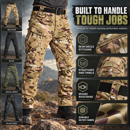 Men's Fleece-Lined Tactical Cargo Pants