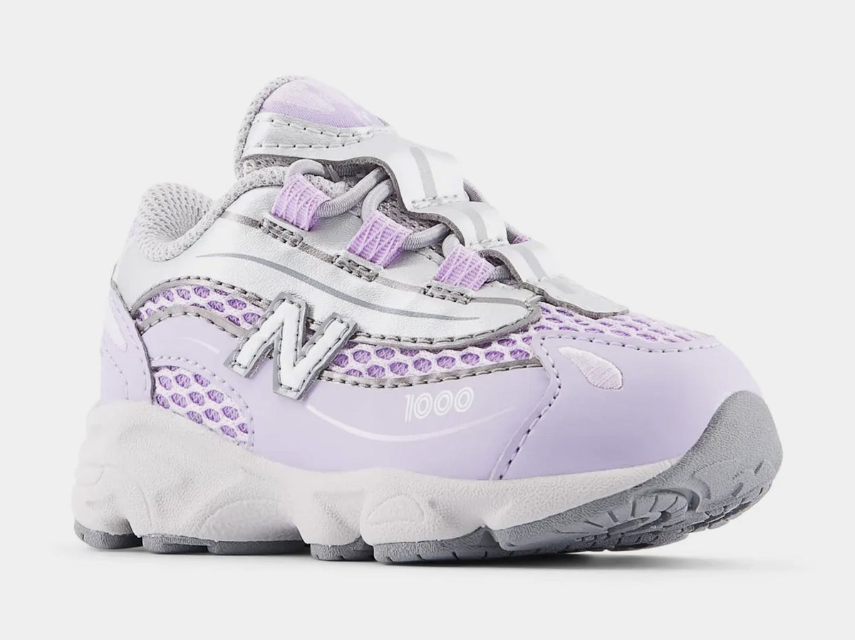 1000 Bungee Lace Infant Toddler Running Shoes (Lavender/Light Silver)