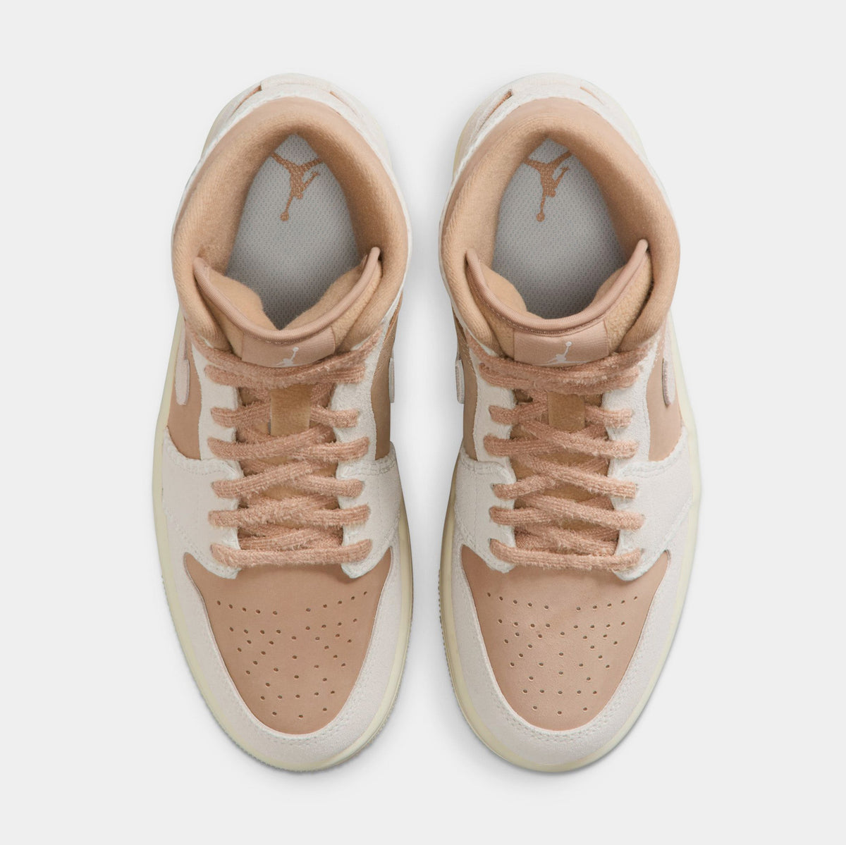 Air Jordan 1 Mid SE Hemp Womens Lifestyle Shoes (Hemp/Sail/Light Orewood Brown)