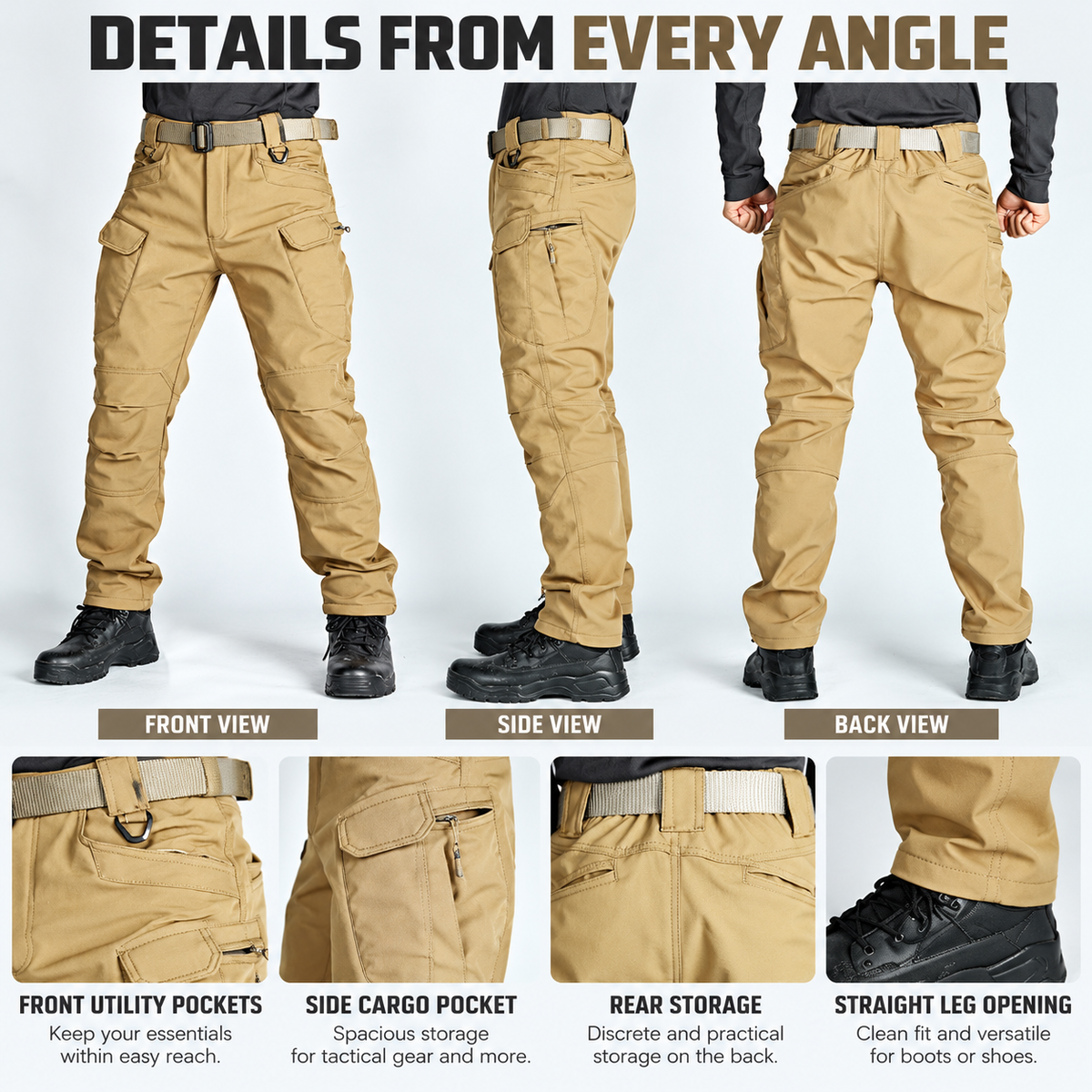 Men's Fleece-Lined Tactical Cargo Pants