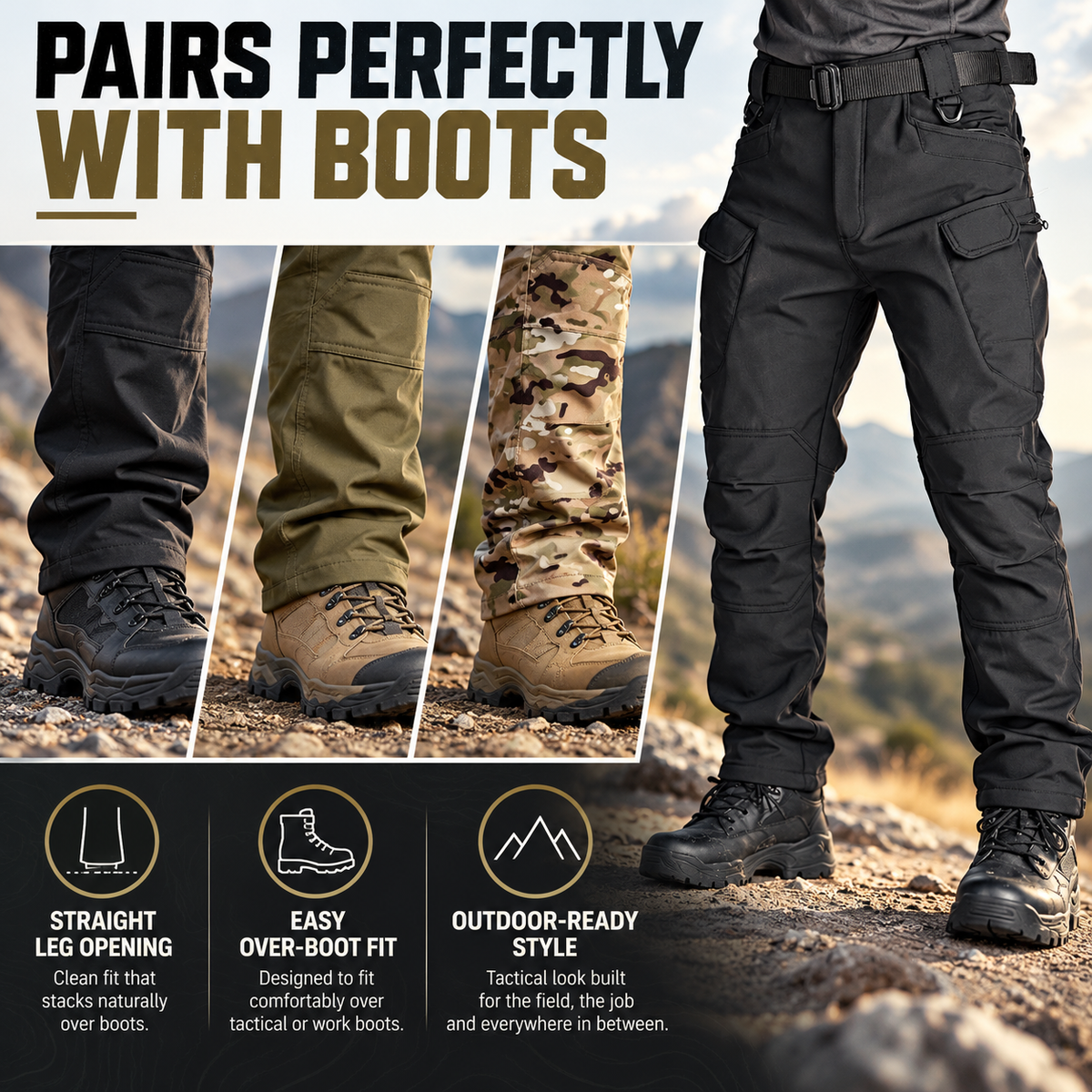 Men's Fleece-Lined Tactical Cargo Pants