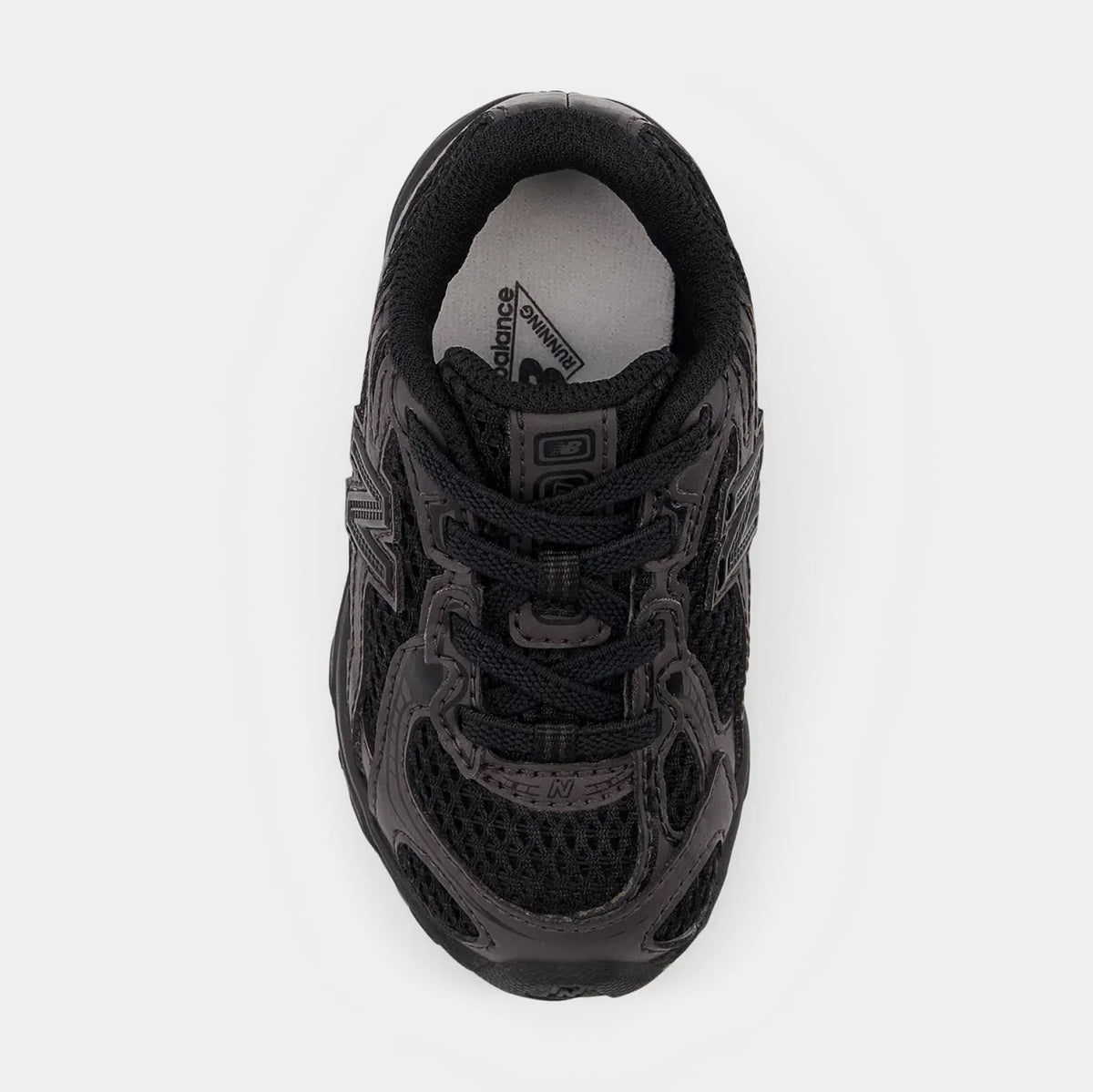 740 Bungee Lace Infant Toddler Lifestyle Shoes (Black Cement)
