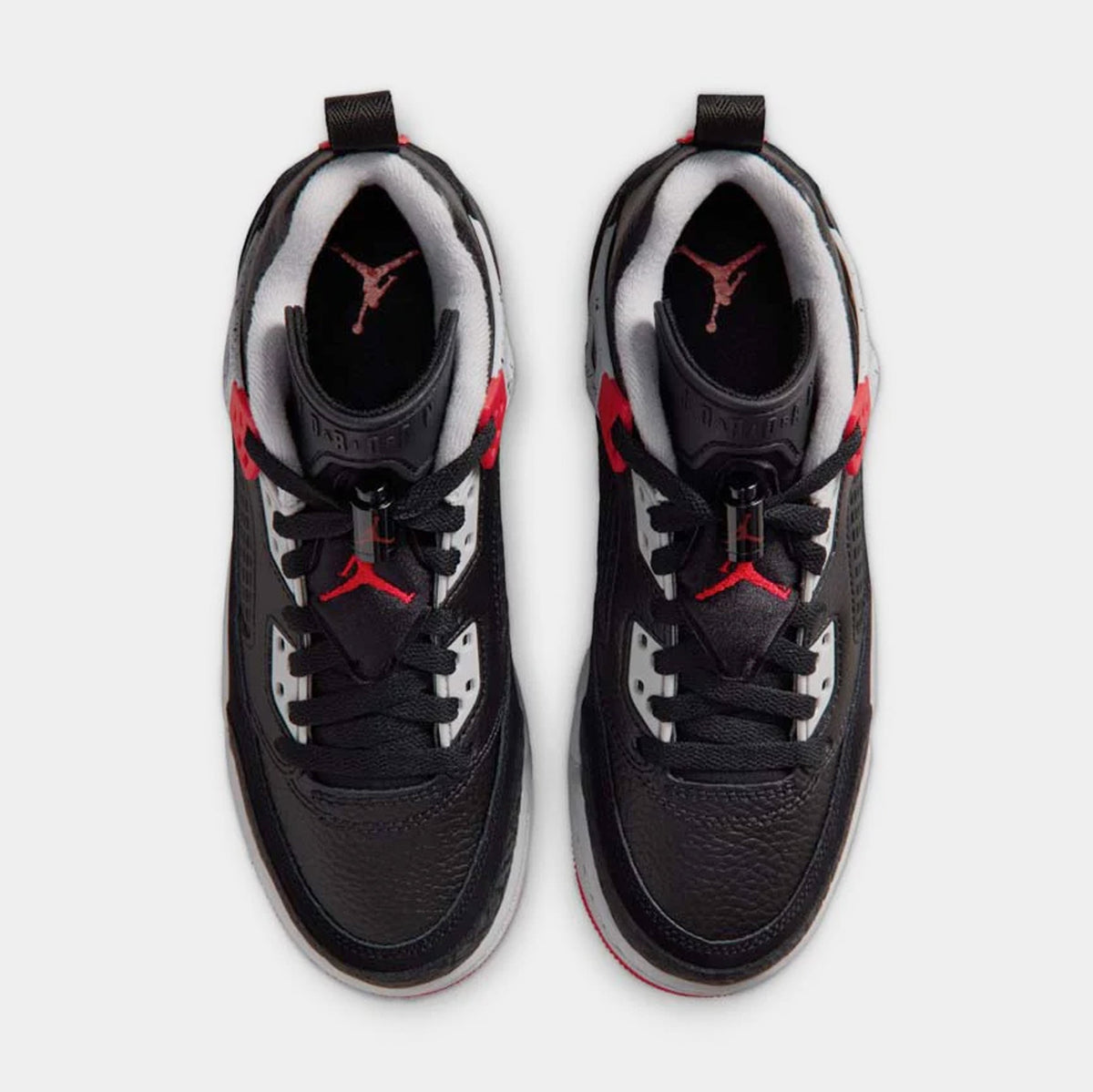 Spizike Low Grade School Basketball Shoes (Black/Wolf Grey/White/Gym Red)