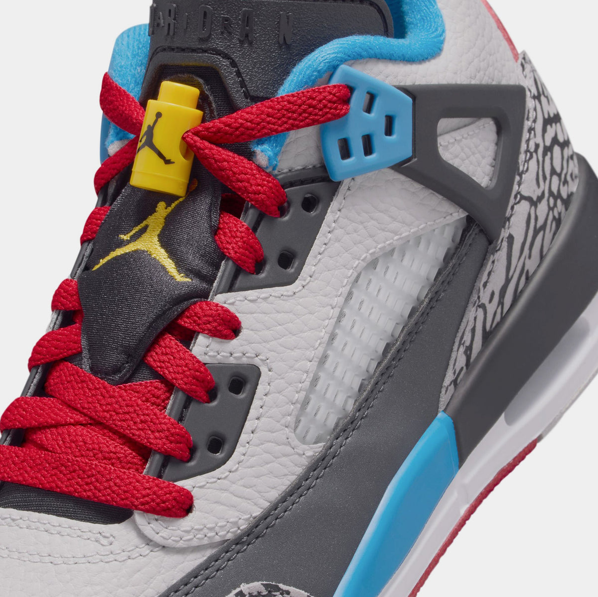 Spizike Low SE Grade School Lifestyle Shoes (Neutral Grey/Surf Blue/Dark Shadow/Varsity Maize)