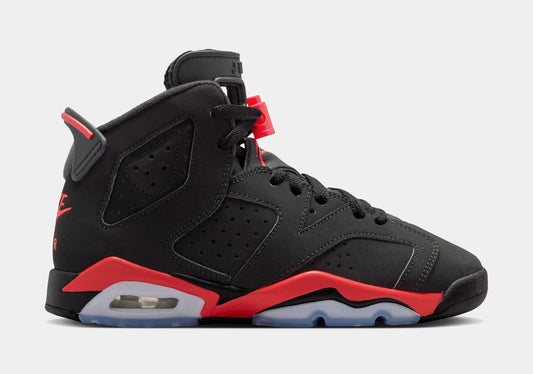 Air Jordan 6 Retro Infrared Salesman Grade School Lifestyle Shoes (Black/Light Crimson)