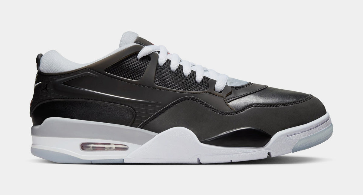 Air Jordan 4 RM Mens Lifestyle Shoes (Black/Wolf Grey/Fire Red)