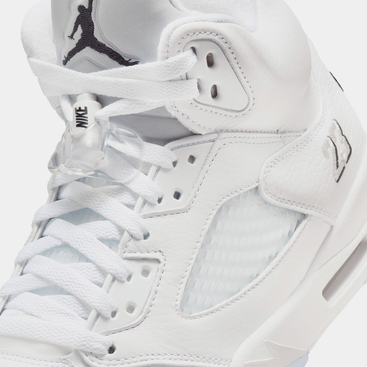 Air Jordan 5 Retro OG White Metallic Mens Lifestyle Shoes (White/Metallic Silver/Black) Free Shipping