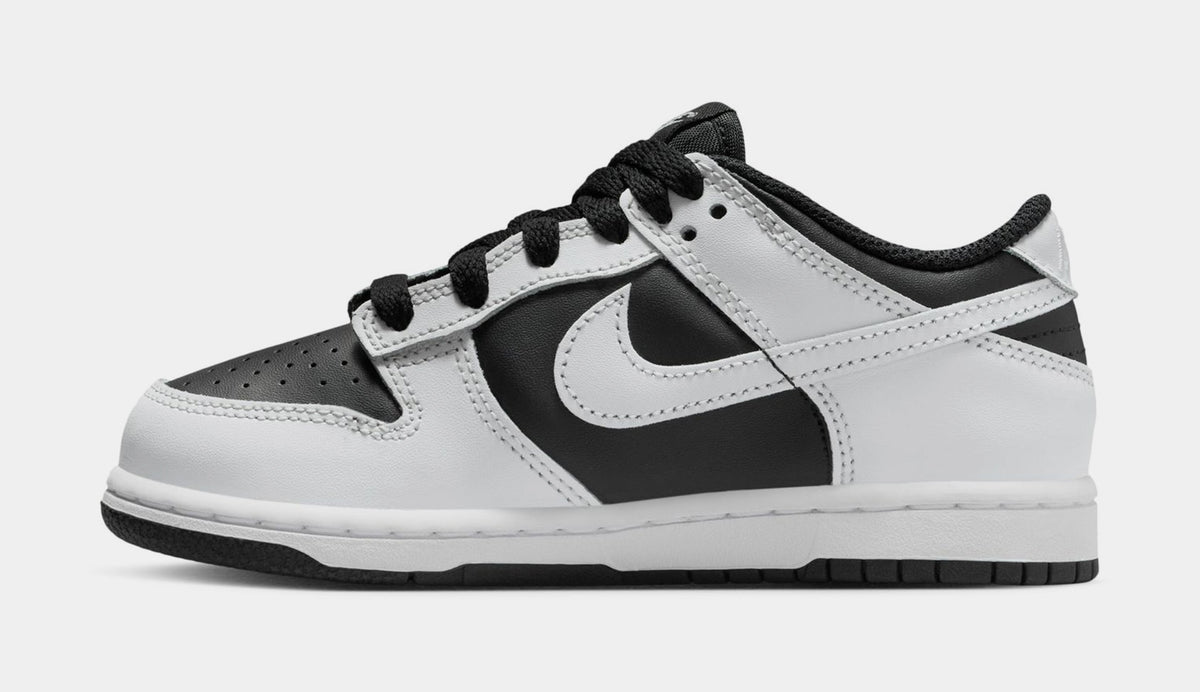 Dunk Low Preschool Lifestyle Shoes (Black/Platinum Tint/White)