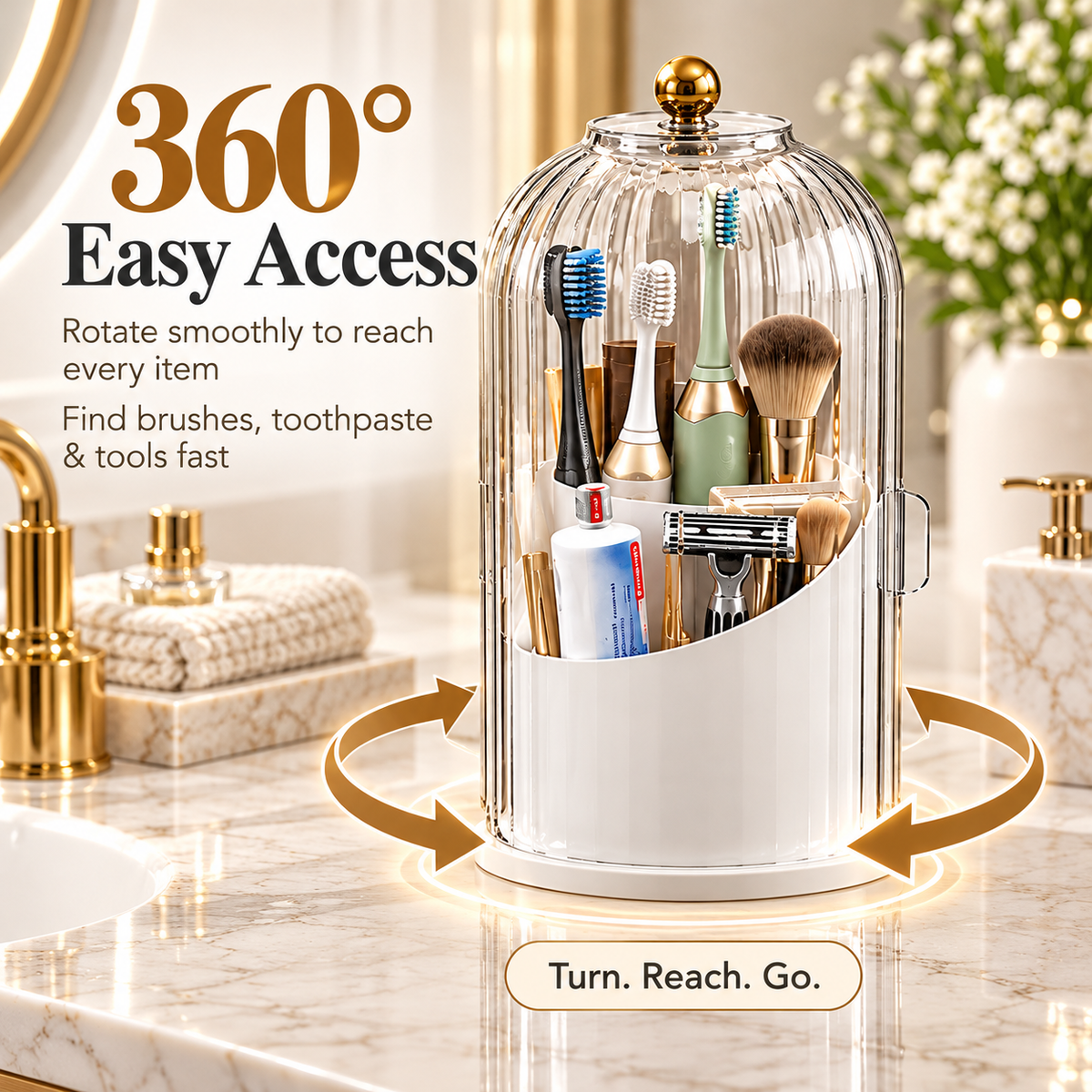 Durable Modern Acrylic Rustproof Toothbrush Holder