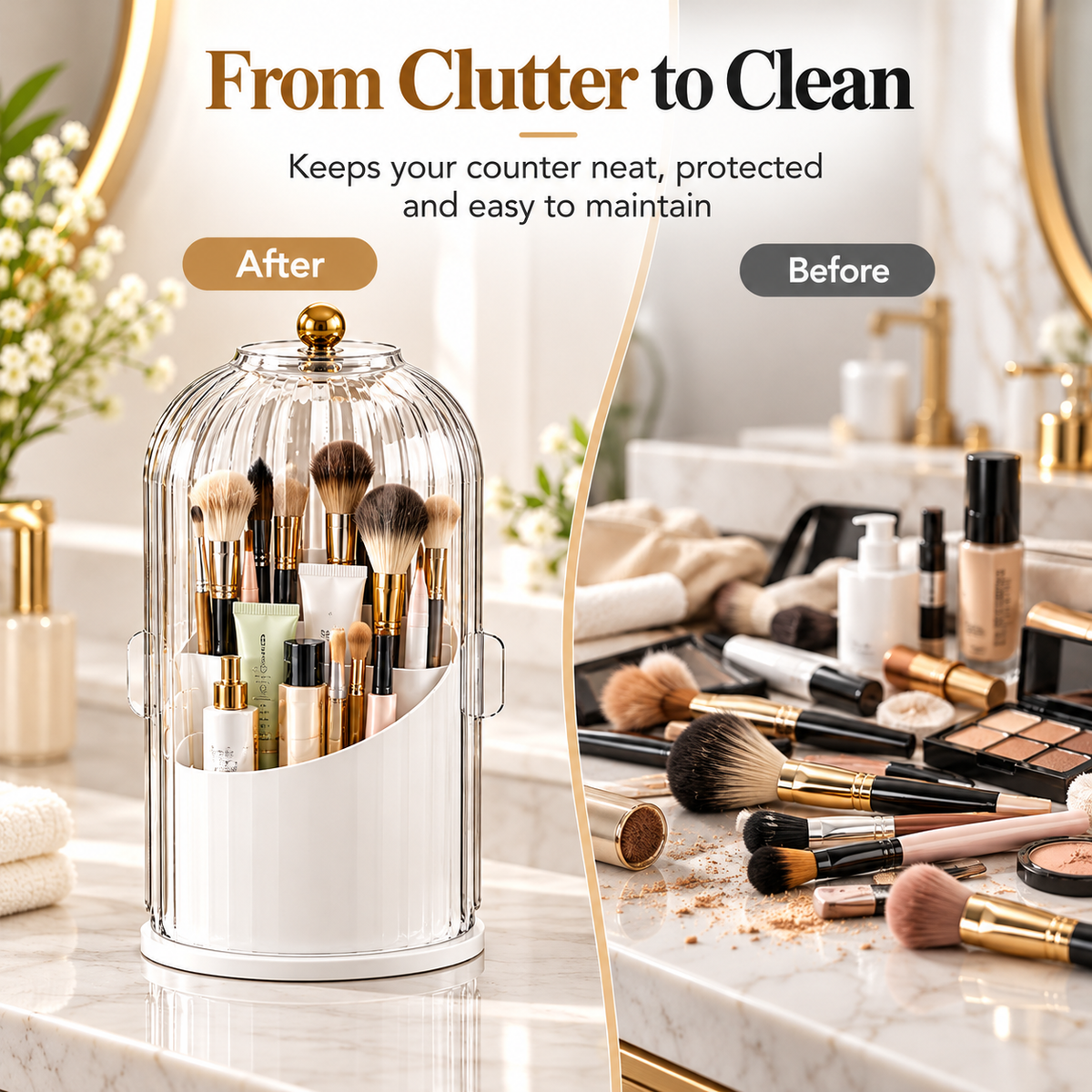 Durable Modern Acrylic Rustproof Toothbrush Holder